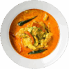 Poulet cury rouge + riz + boisson