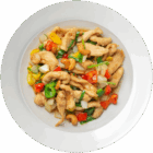 Poulet noix de cajou + riz + boisson