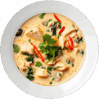 Tom kra kai + riz + boisson