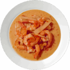 Crevette curry rouge + riz + boisson