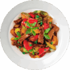 Boeuf basilic + riz + boisson
