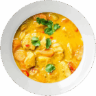 Poulet curry jaune + riz + boisson