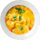Poulet curry jaune + riz + boisson